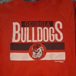 Feathers Georgia Bulldogs Kids Red Sweatshirt